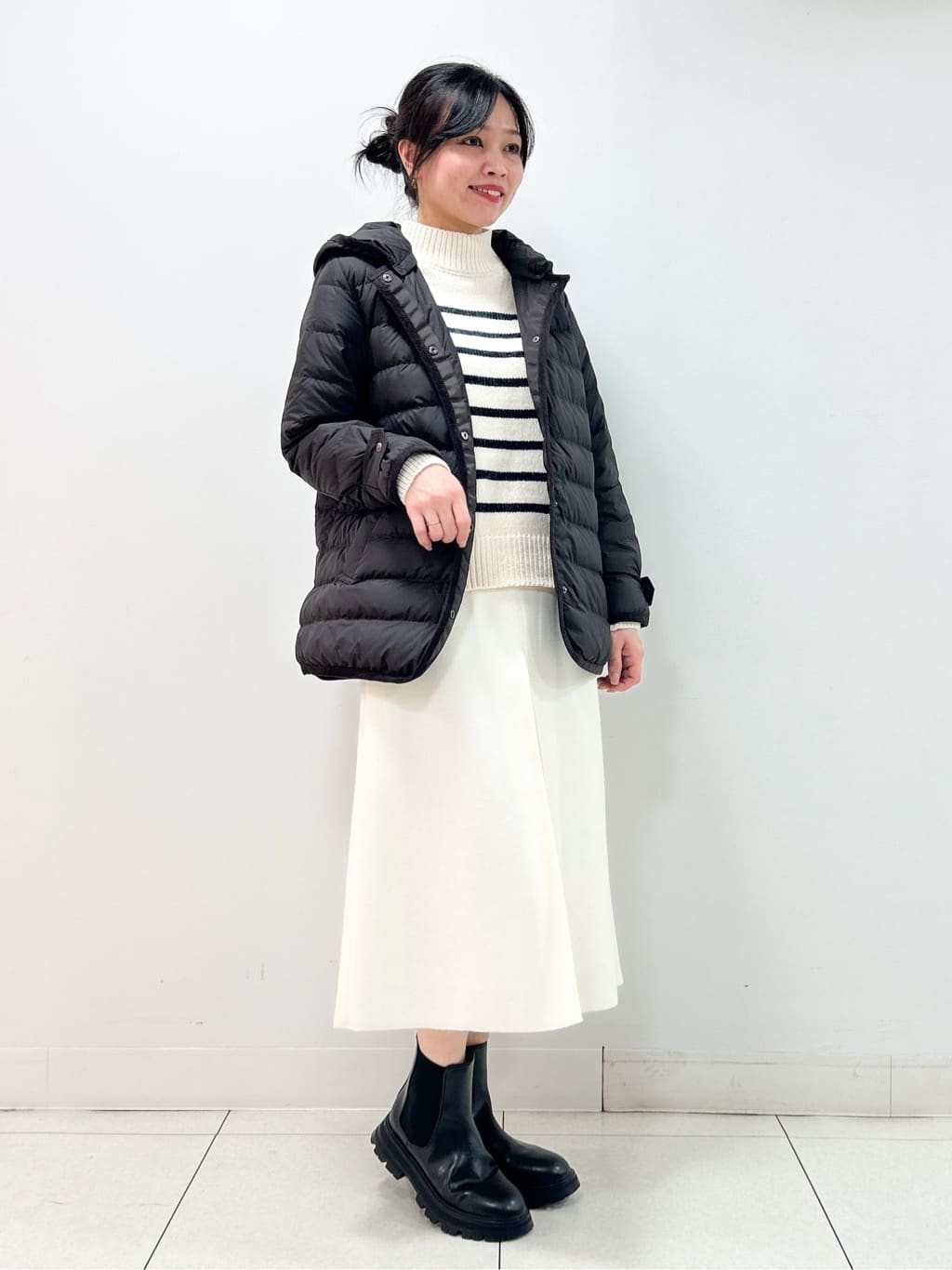 Kaiさんの「Dessin｜【撥水・2WAY】ミュラーダウンコートミドル丈」を使ったコーディネート