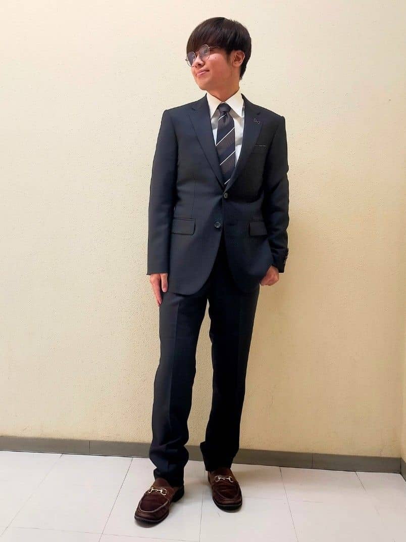 nerさんの「TAKEO KIKUCHI｜【Made in JAPAN】矢絣（やがすり）スーツ／スリーピース対応」を使ったコーディネート