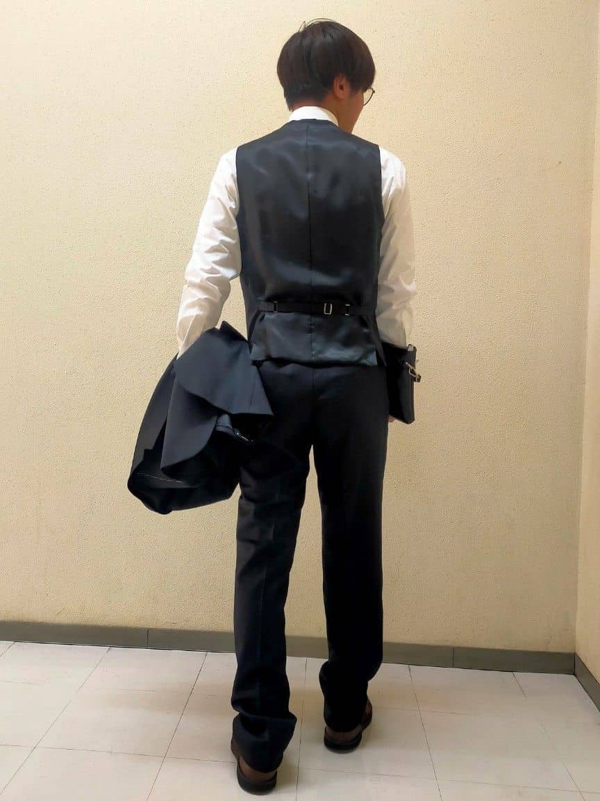 nerさんの「TAKEO KIKUCHI｜【Made in JAPAN】矢絣（やがすり）スーツ／スリーピース対応」を使ったコーディネート