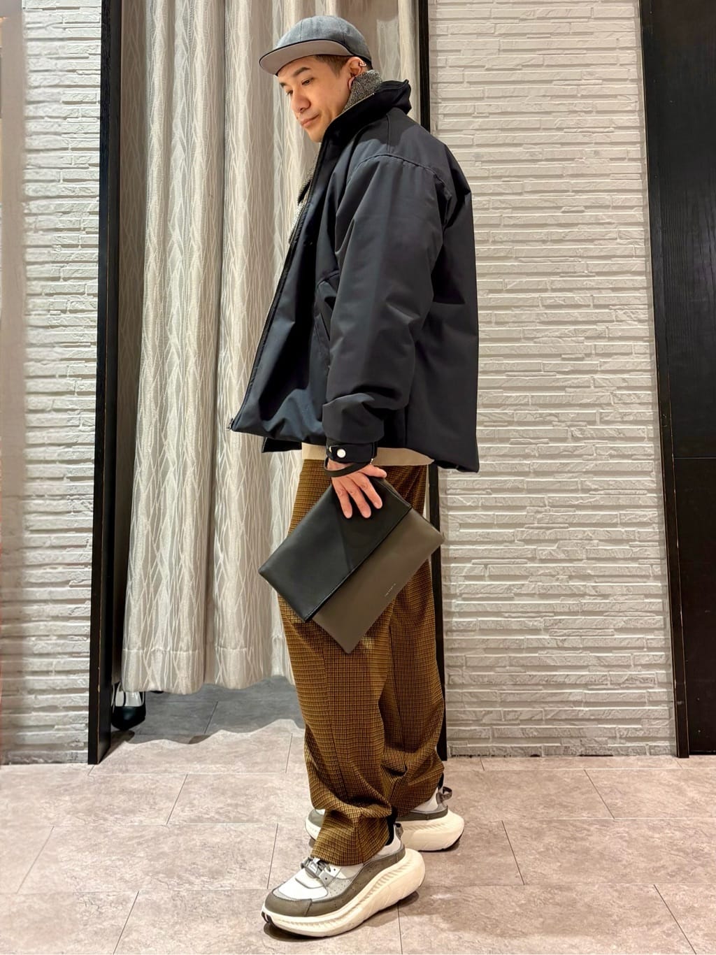 Pーyamaさんの「THE SHOP TK｜【ふんわり心地いい肌触り】　ダイヤ柄シャギーニット」を使ったコーディネート
