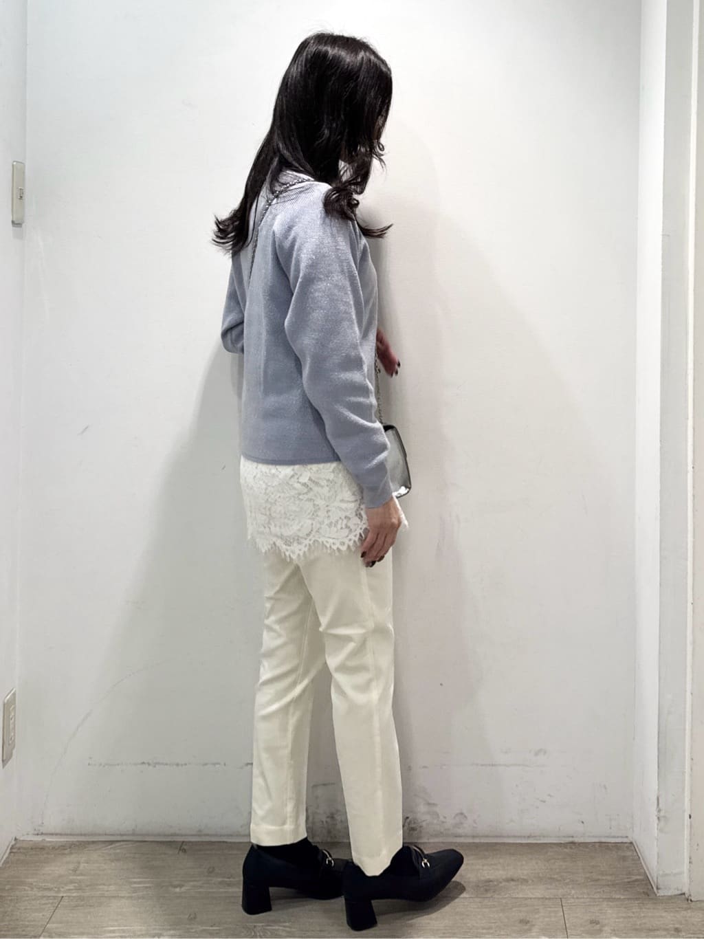 yuicciさんの「OPAQUE.CLIP｜ボタンデザインラメニット【洗濯機OK】」を使ったコーディネート