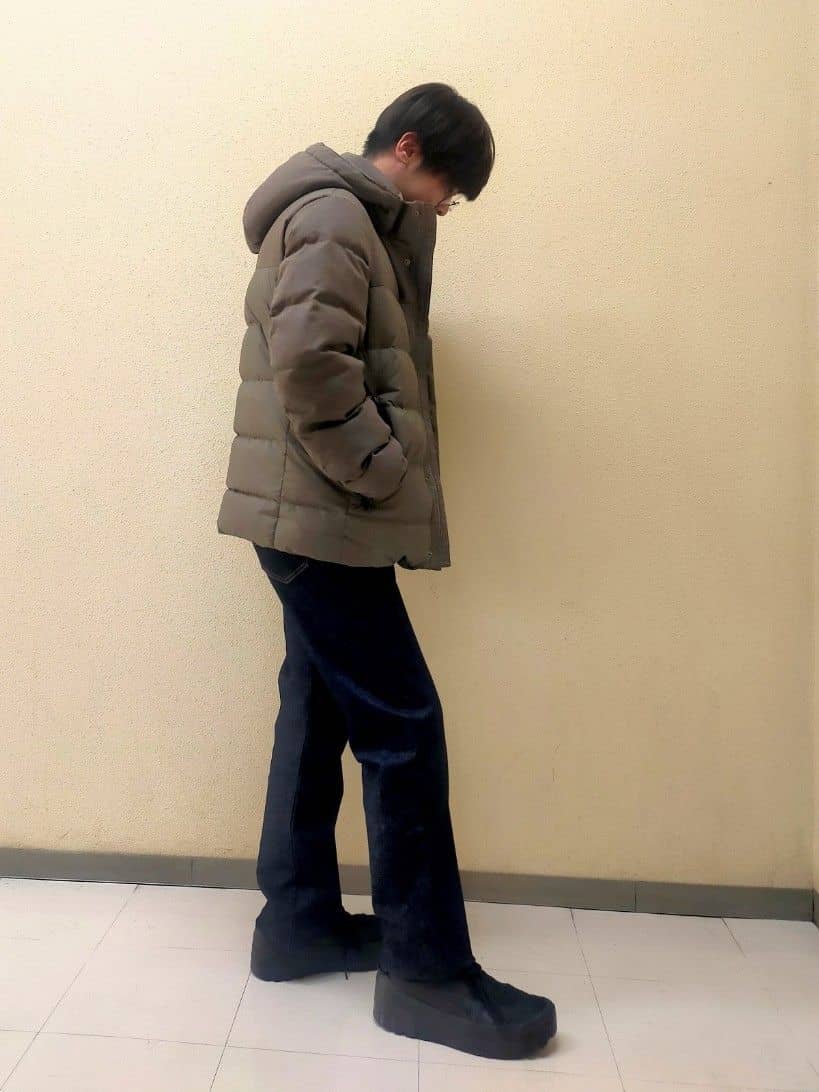 nerさんの「TAKEO KIKUCHI｜カラーコンビ ダウンブルゾン」を使ったコーディネート