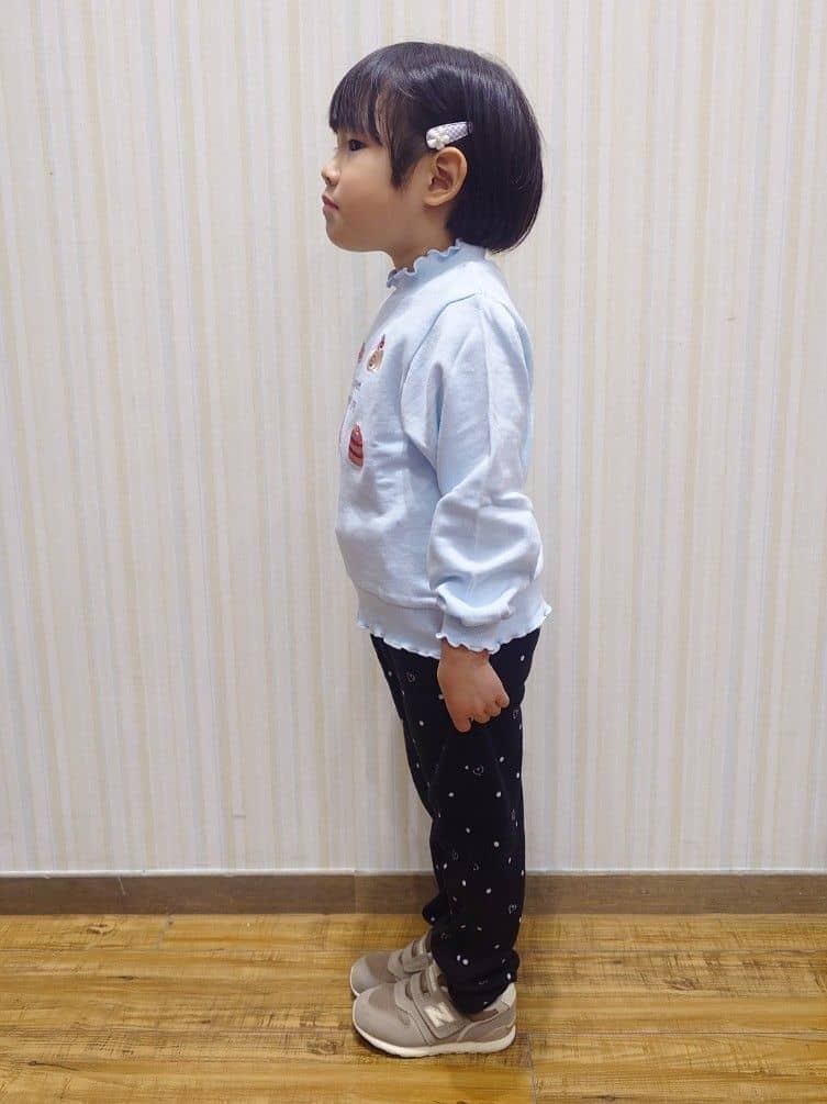 Yuiさんの「SHOO･LA･RUE｜【100-150cm】裏シャギーアソート総柄パンツ」を使ったコーディネート