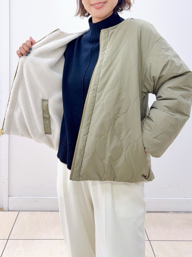 Osawaさんの「Dessin｜【2WAY】リバーシブルタフタボアアウター」を使ったコーディネート