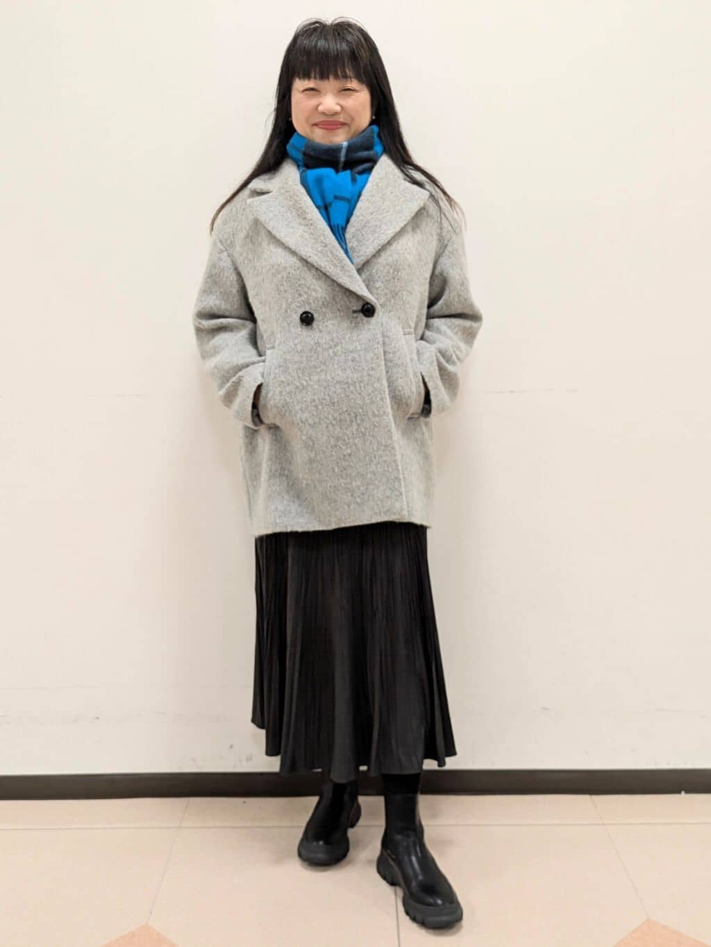 ともさんの「UNTITLED｜【大人な品格/ふわふわニット】フォックスカシミヤ コクーンニット」を使ったコーディネート