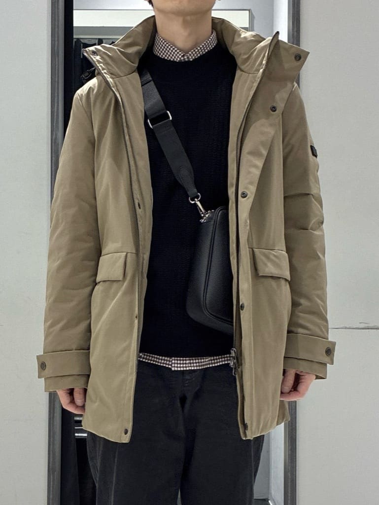 わいずみさんの「TAKEO KIKUCHI｜【None Of Stress】ストレッチ ダウンブルゾン」を使ったコーディネート