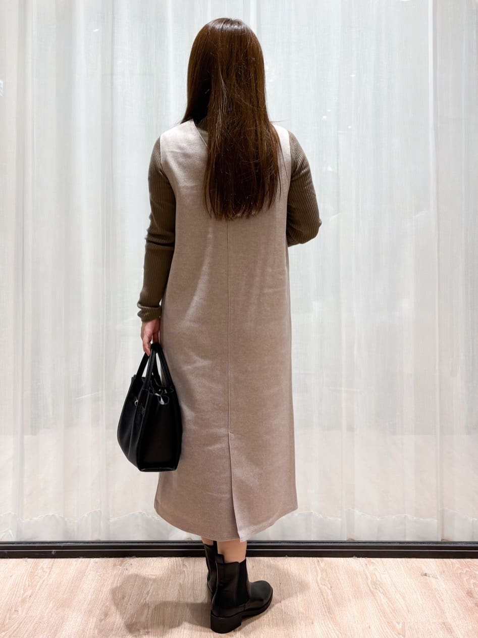 かなさんの「OPAQUE.CLIP｜ウールライクジャンパードレス【洗濯機洗い可】」を使ったコーディネート