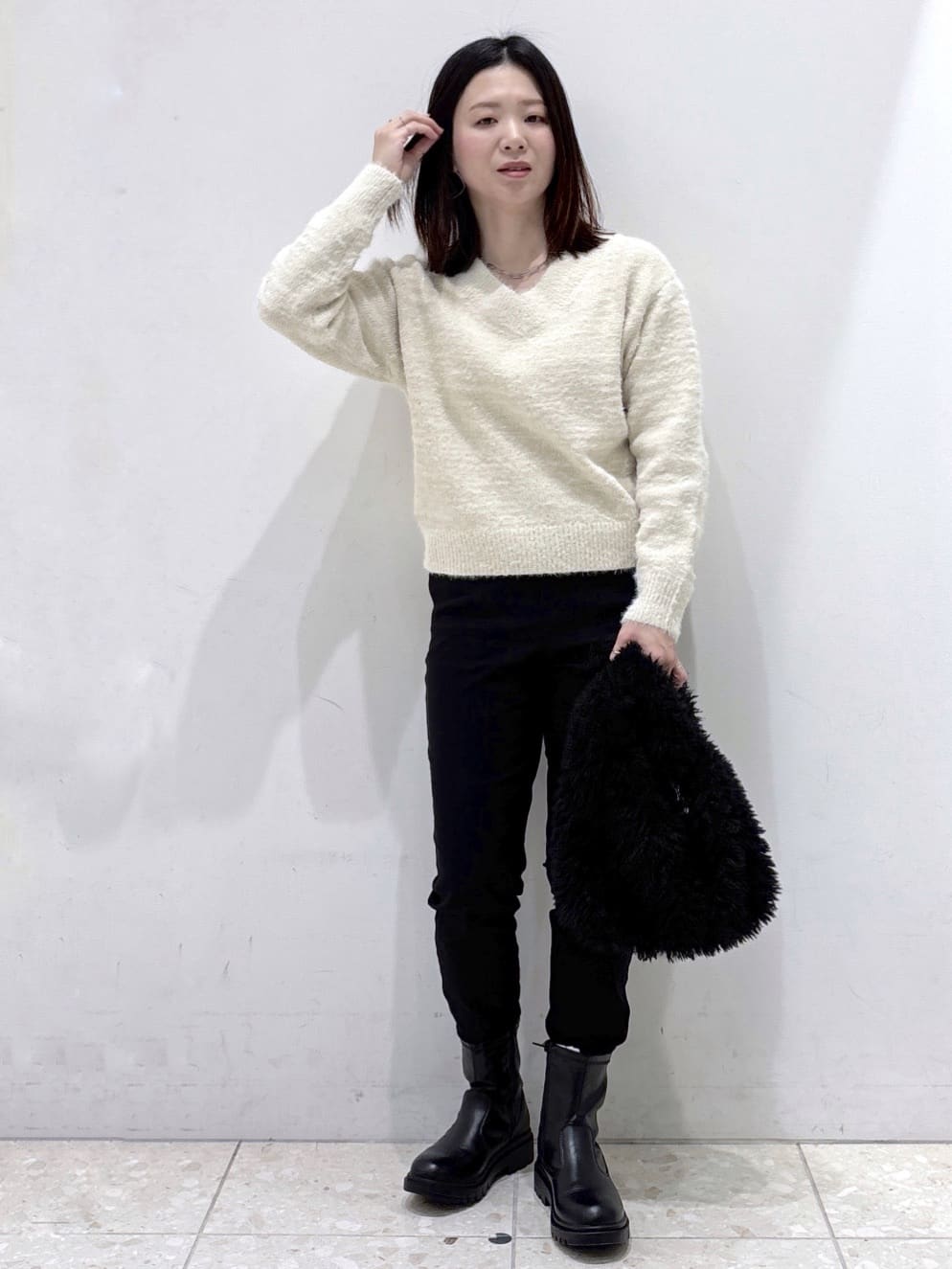 mameさんの「OPAQUE.CLIP｜撥水ショートダウン【防風／抗菌防臭／洗濯機洗い可】《SS～LL》」を使ったコーディネート