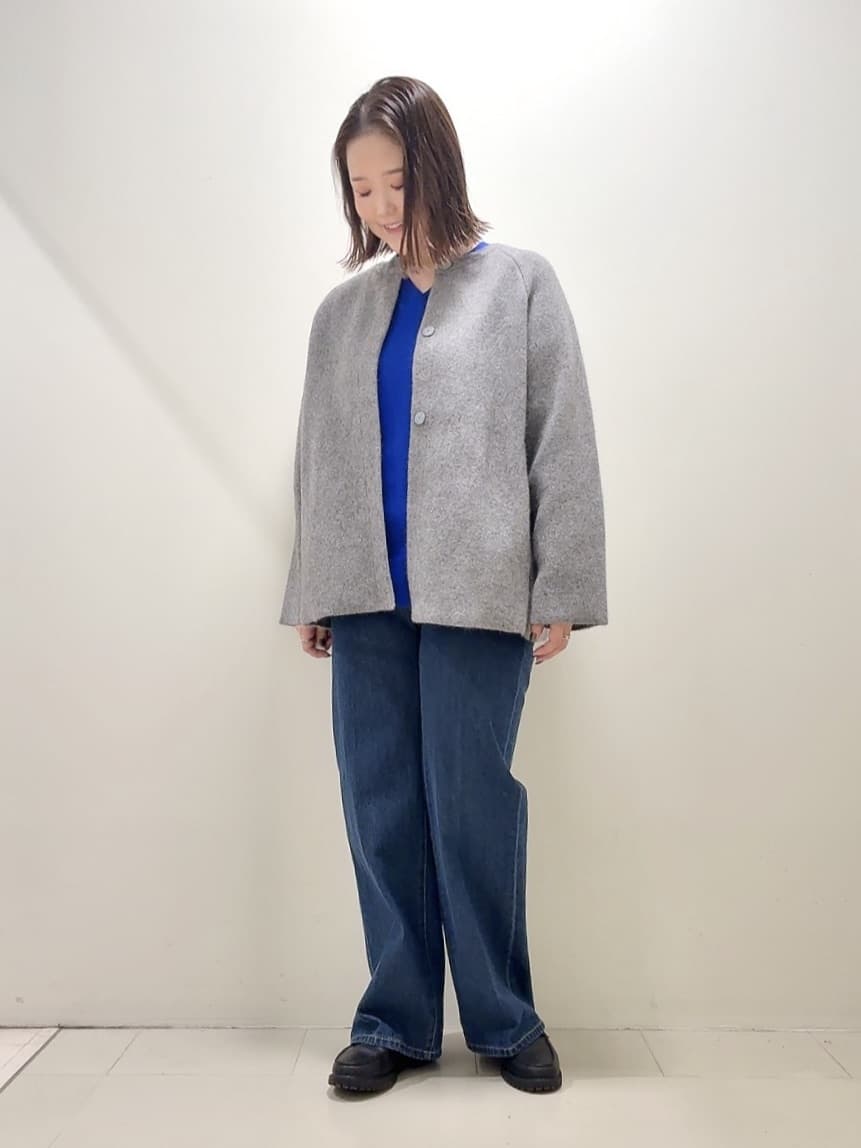 YUIさんの「UNTITLED｜【軽アウター/ミドル丈】ウールニットコーディガン」を使ったコーディネート