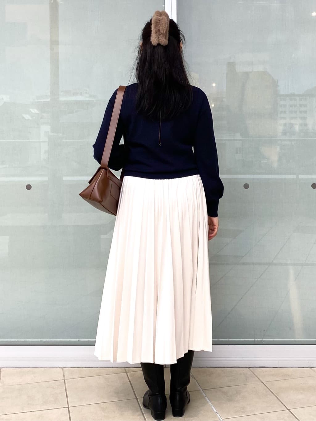 Jeanさんの「OPAQUE.CLIP｜ラメスカラップビジューデザインニット【洗濯機OK】《6col／S～LL》」を使ったコーディネート