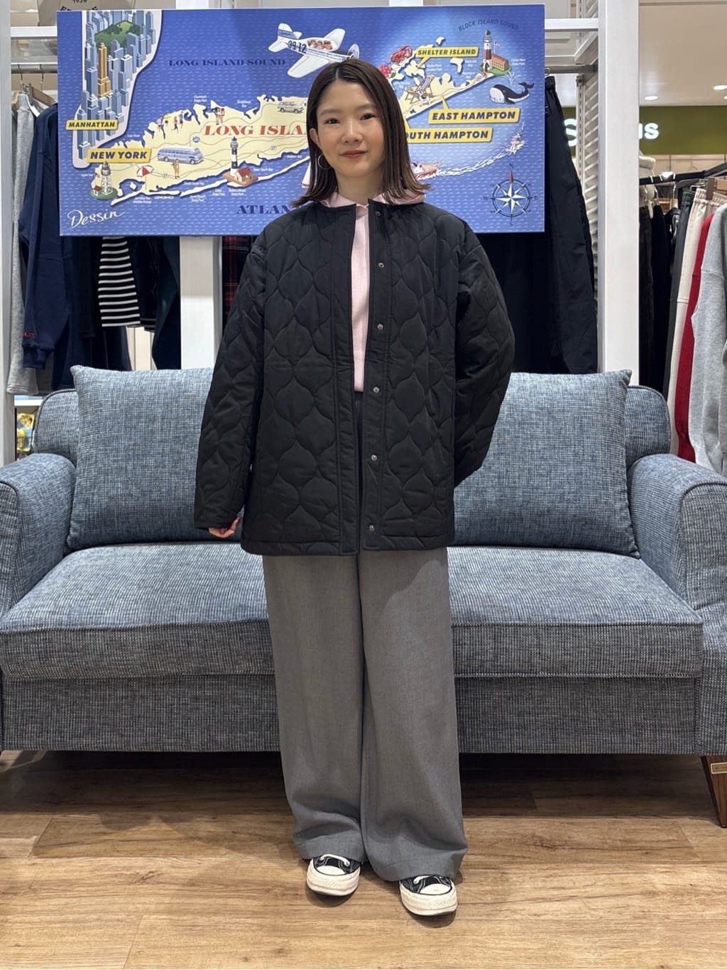 risaさんの「Dessin｜【洗える／体型カバー】ちょうどいいニットパーカ」を使ったコーディネート