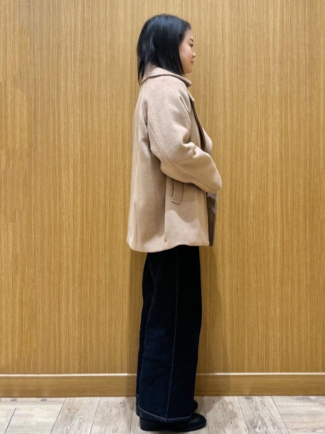 aさんの「OPAQUE.CLIP｜カシミヤブレンドウールミドルピーコート」を使ったコーディネート