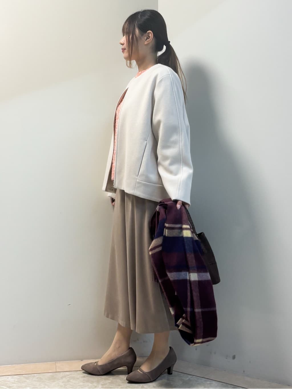 Sawaさんの「Reflect｜【ゆったりシルエット】ジャージメルトンコクーンジャケット」を使ったコーディネート
