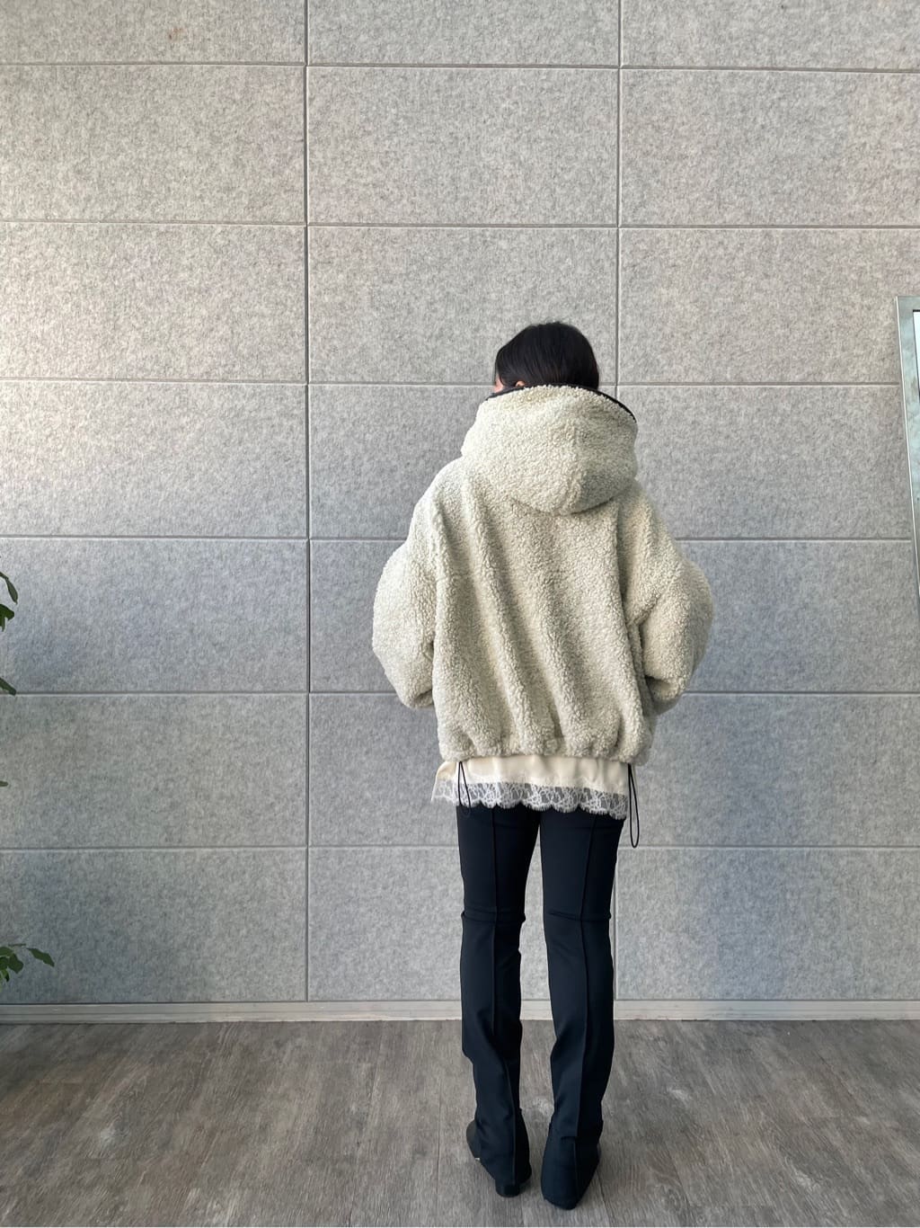kanakoさんの「CODE A｜boa hoodie blouson」を使ったコーディネート