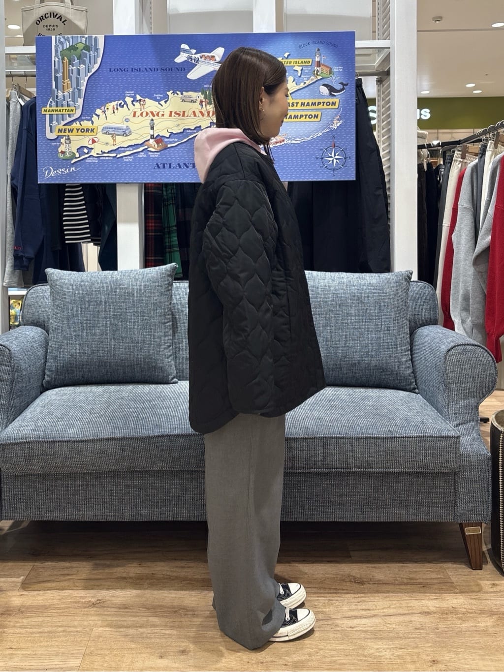 risaさんの「Dessin｜【洗える／体型カバー】ちょうどいいニットパーカ」を使ったコーディネート