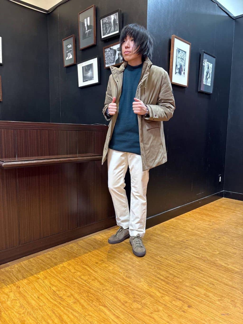 moritaさんの「TAKEO KIKUCHI｜【None Of Stress】ストレッチ ダウンブルゾン」を使ったコーディネート
