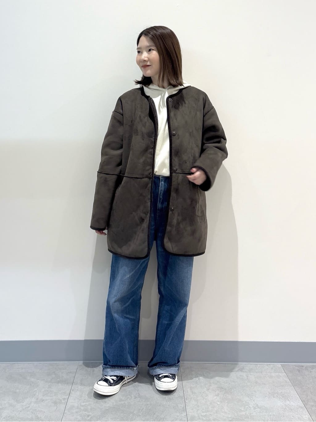 risaさんの「Dessin｜【2WAY】フェイクムートンコート」を使ったコーディネート