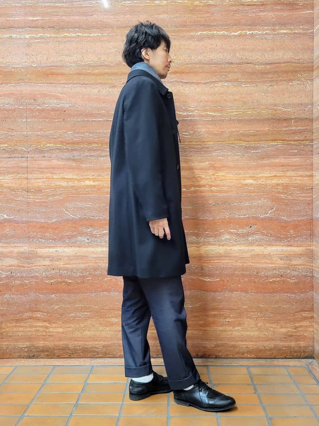 piroyaさんの「TAKEO KIKUCHI｜カシミヤブレンド ビーバー調ステンカラーコート」を使ったコーディネート