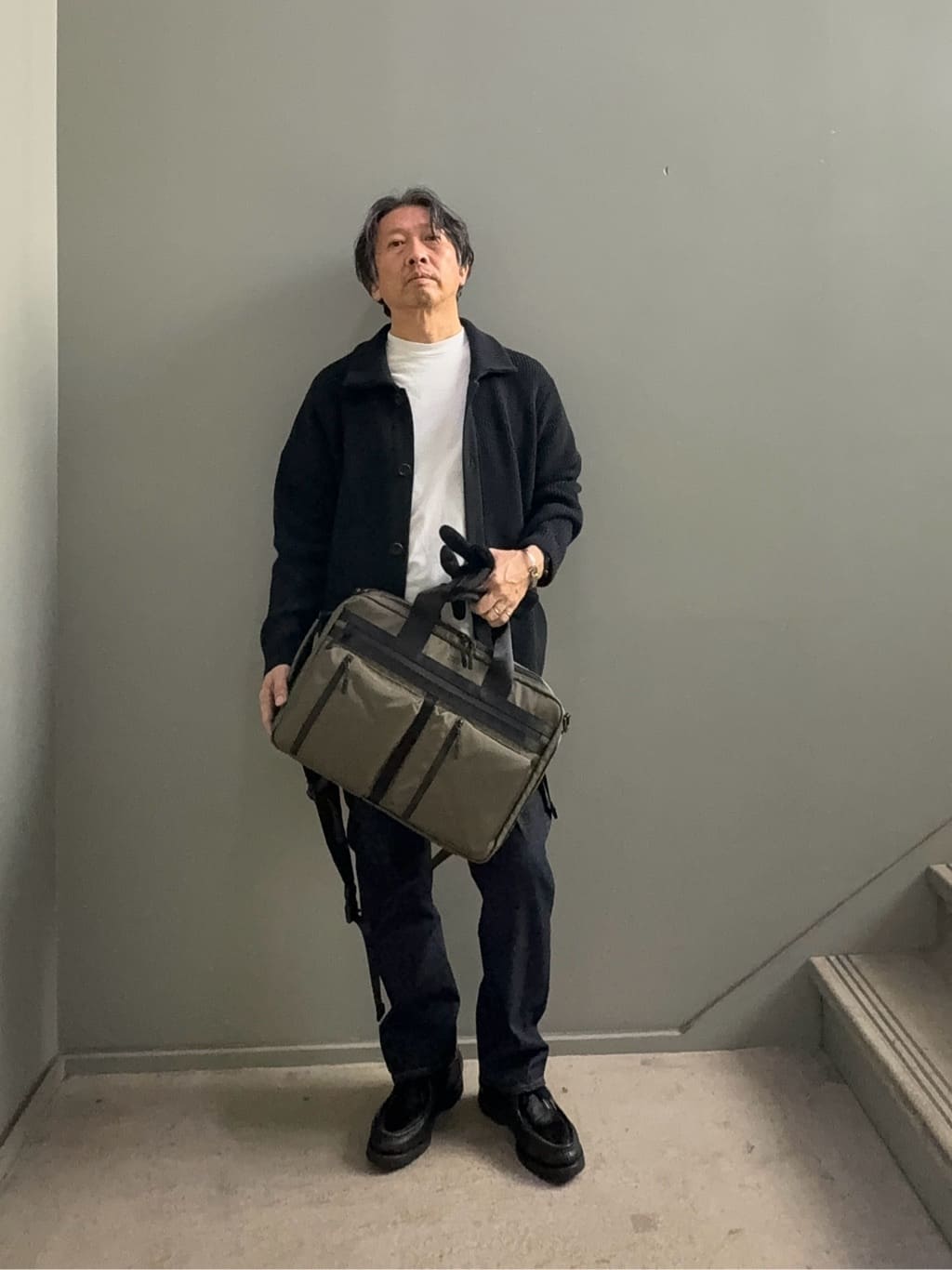 デザイナーTAKEman さんの「TAKEO KIKUCHI｜【モンスターストレッチ】日本製 ワンウォッシュ デニムパンツ」を使ったコーディネート
