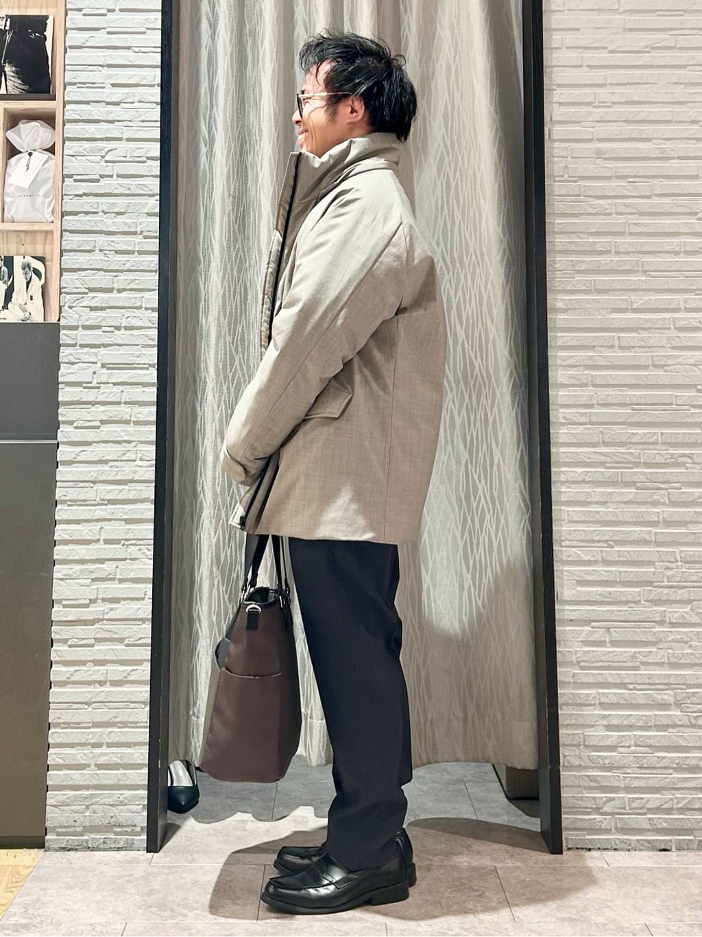 KENJI Iさんの「THE SHOP TK｜【軽くて、暖かい】SORONA／ソロナ 中綿ブルゾン 防風/軽量/洗濯機OK/フード脱着可」を使ったコーディネート