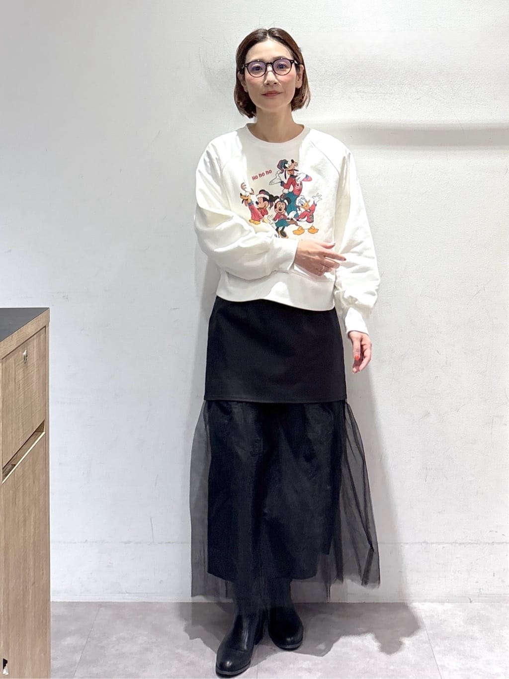 たけねぇさんの「OPAQUE.CLIP｜《Mickey Mouse》プリントアソートスウェット【洗濯機OK】」を使ったコーディネート