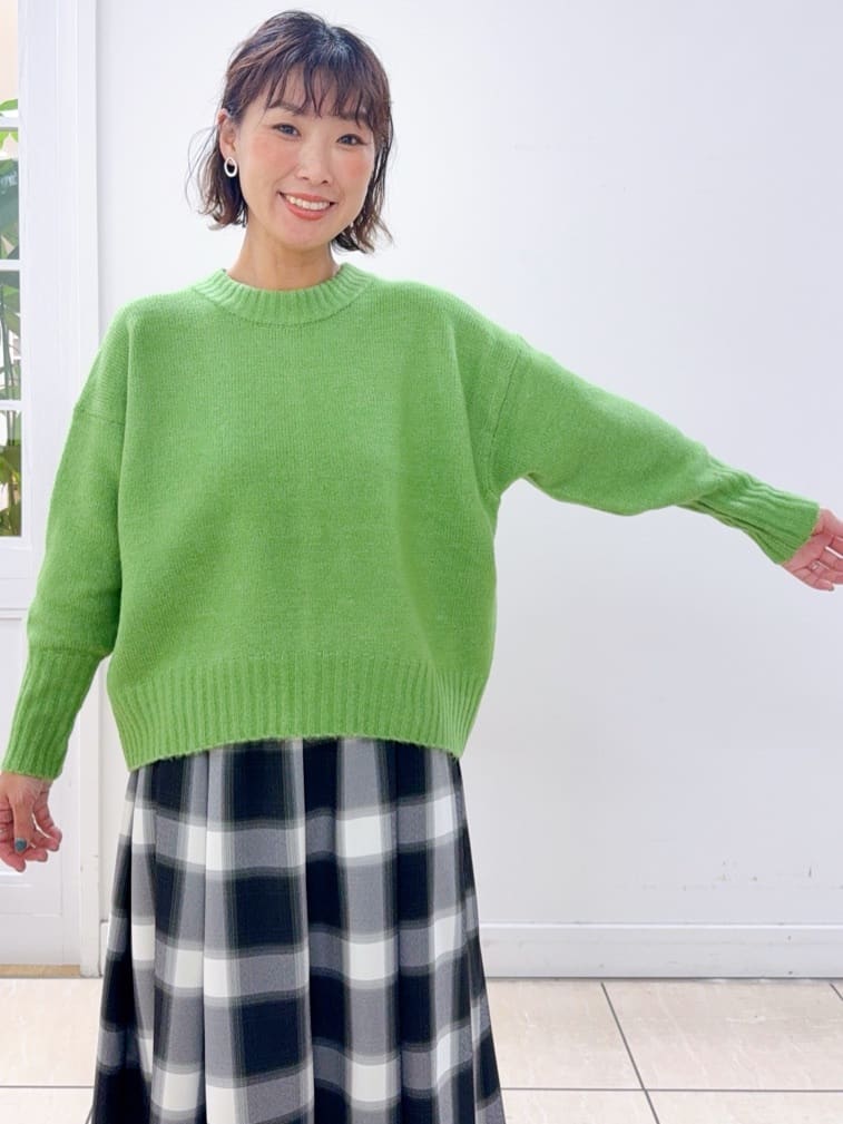 Osawaさんの「Dessin｜【洗える】クルーネックワイドニット」を使ったコーディネート