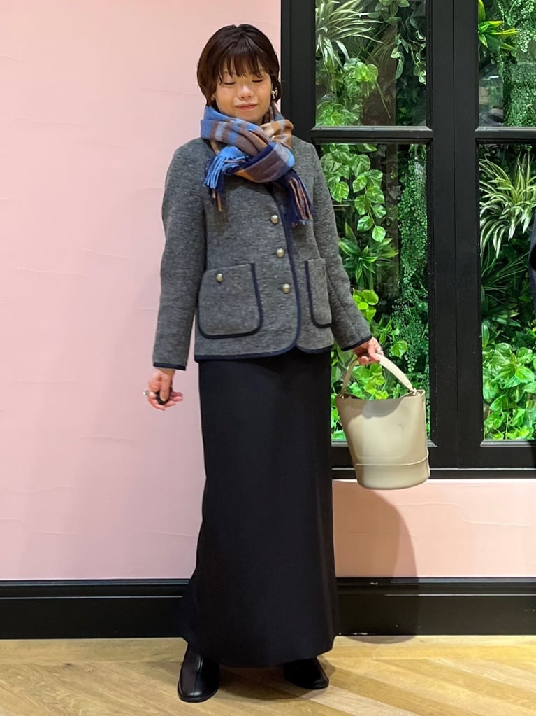 ogataさんの「DRESSTERIOR｜ウールブレンドチェックストール」を使ったコーディネート