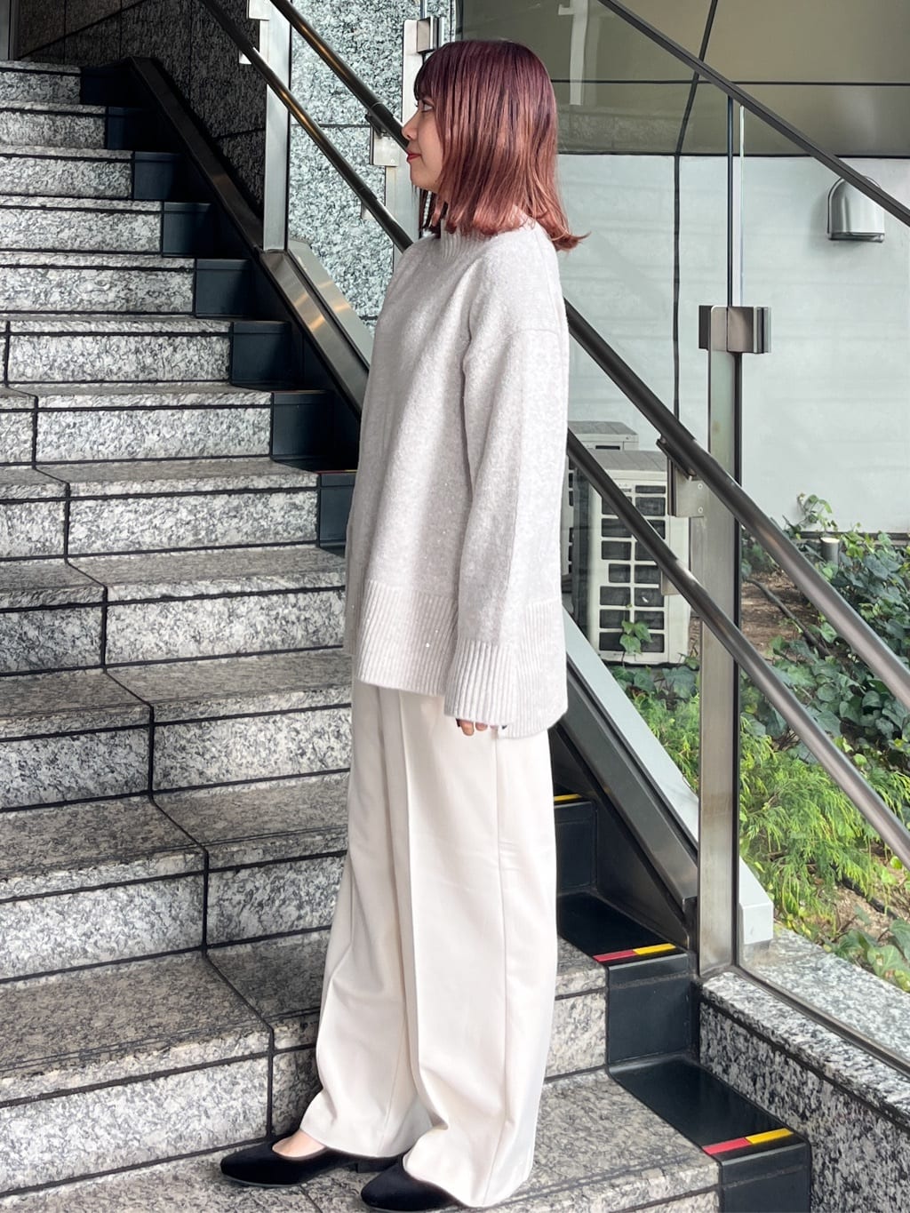 HANNAさんの「OPAQUE.CLIP｜ウォームタッチ イージーワイドパンツ【洗濯機洗OK／ストレッチ】≪SS～LL≫」を使ったコーディネート