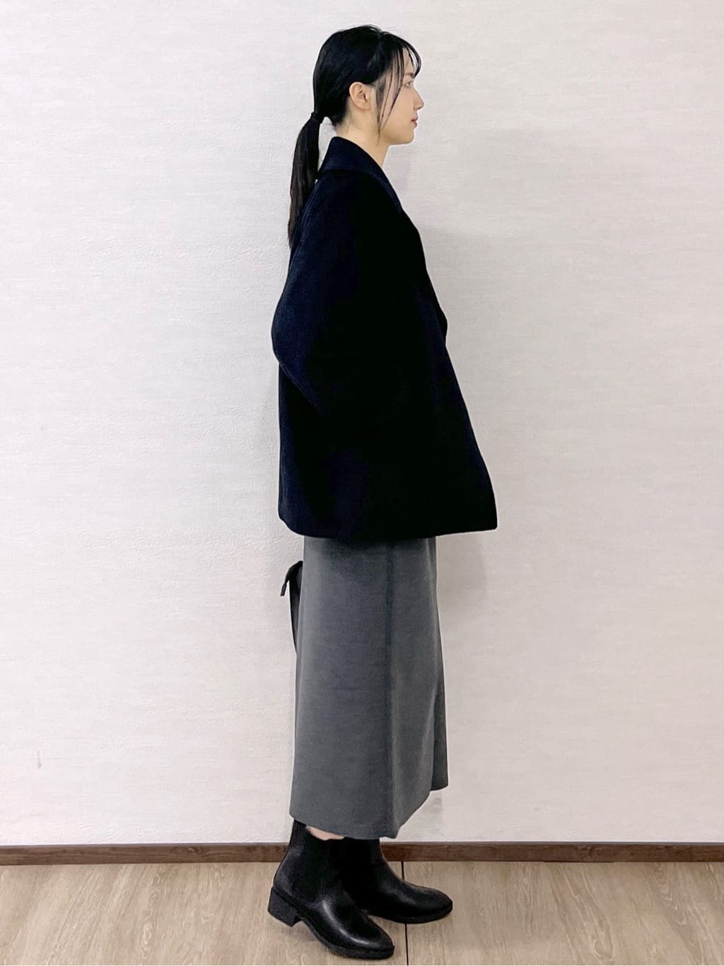 sachikoさんの「OPAQUE.CLIP｜カシミヤブレンドウールミドルピーコート」を使ったコーディネート