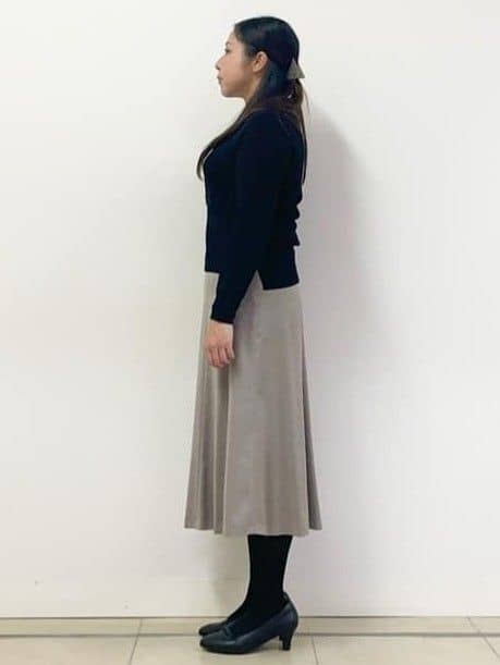 chisaさんの「Reflect｜【通勤】スエードライクフレアスカート」を使ったコーディネート