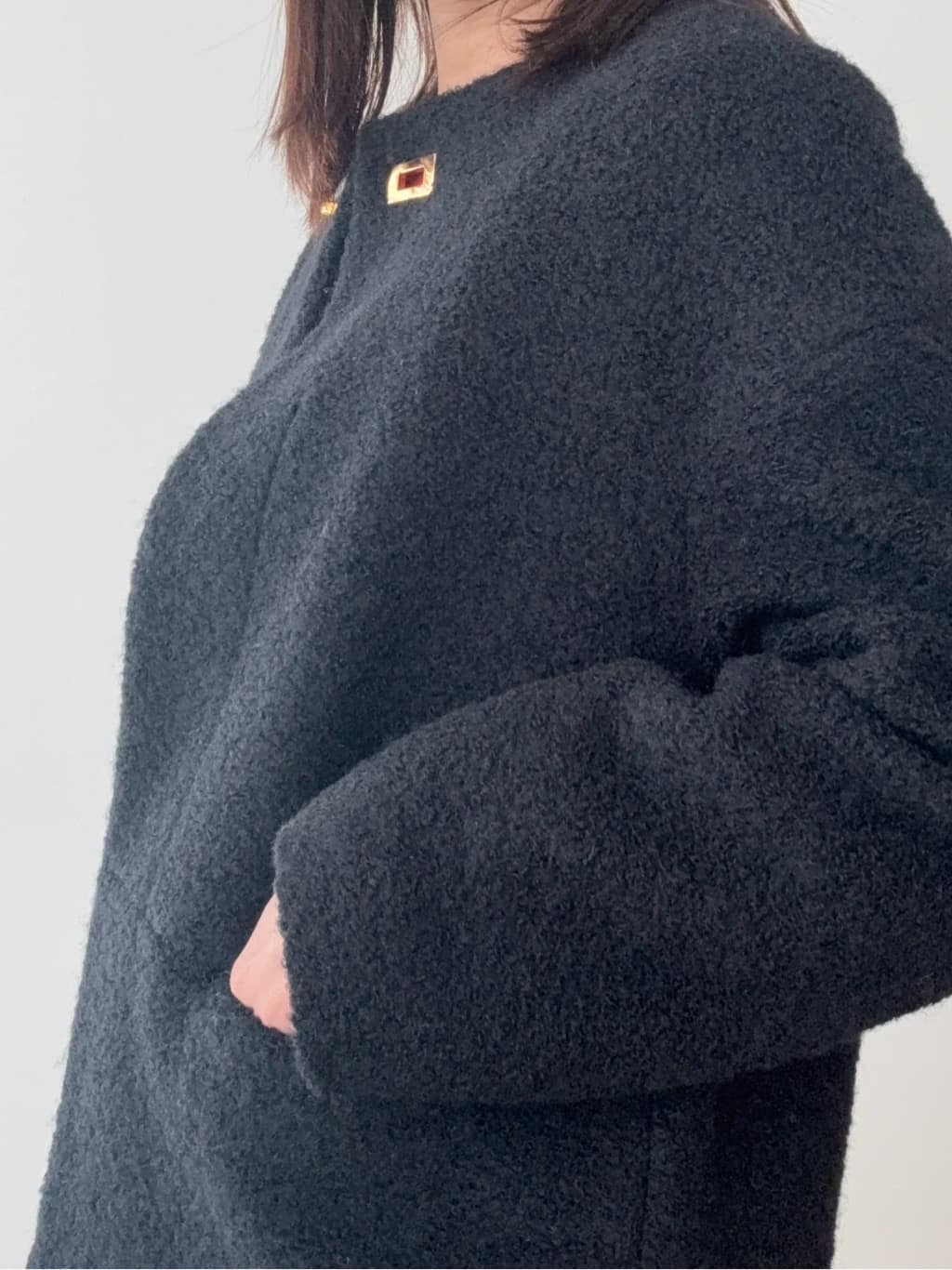 BUNさんの「DRESSTERIOR｜◆ループヤーンショートジャケット」を使ったコーディネート