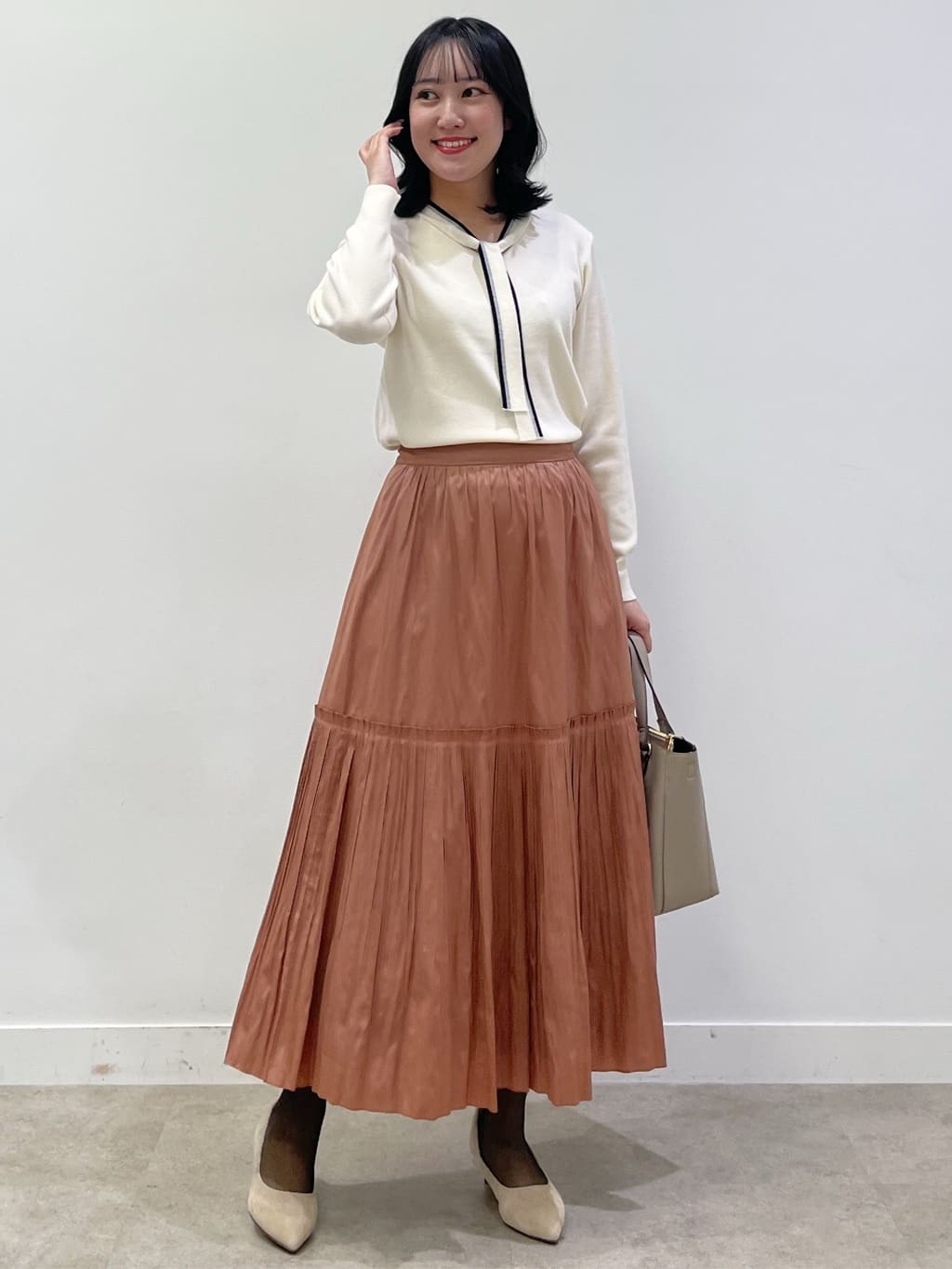 yukariさんの「Reflect｜【SS-4Lサイズ／衿が顔に当たらない◎】スタンドネックミドルコート」を使ったコーディネート