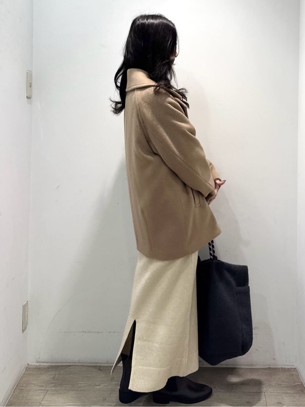 yuicciさんの「OPAQUE.CLIP｜カシミヤブレンドウールミドルピーコート」を使ったコーディネート