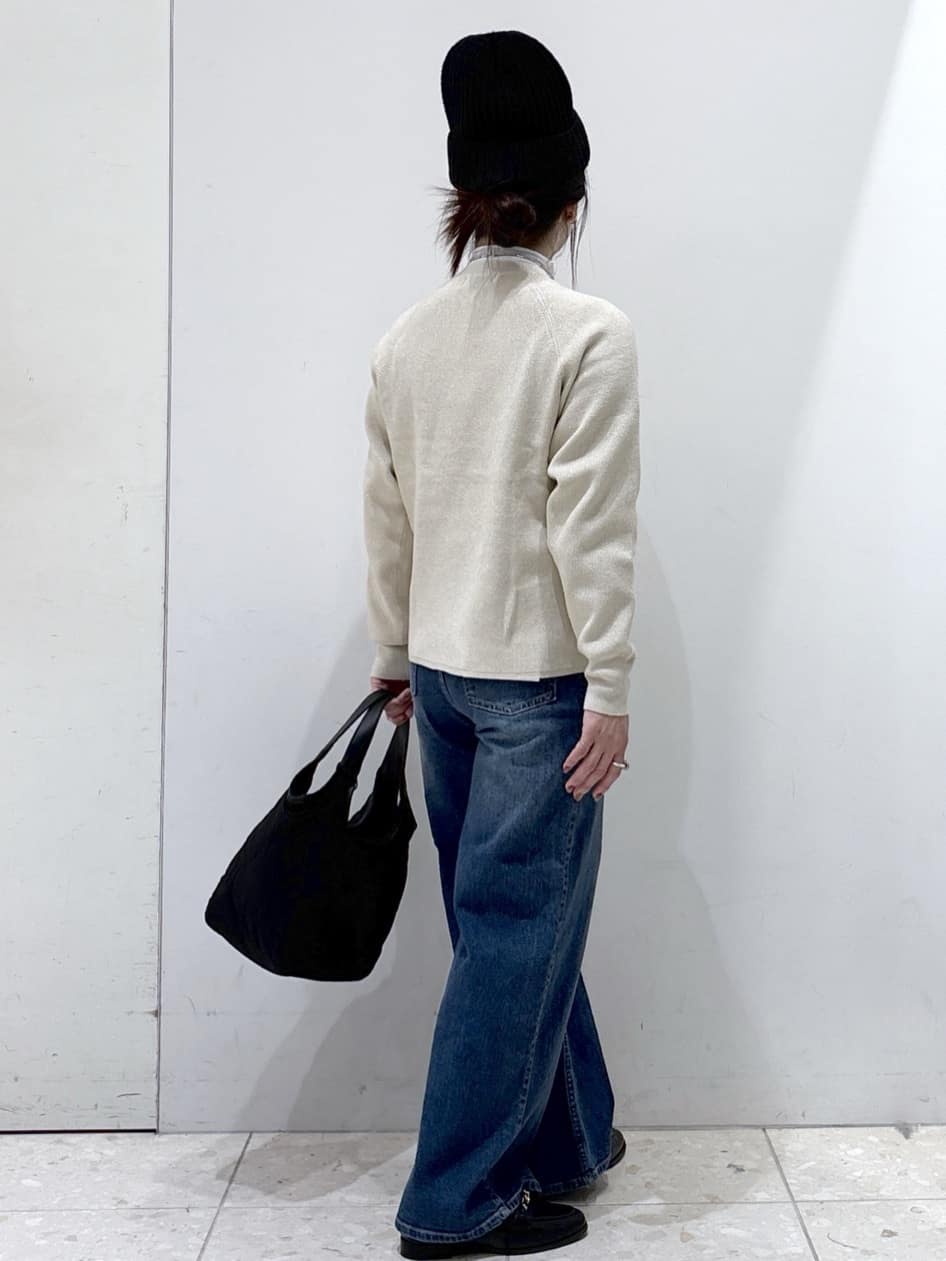 mameさんの「OPAQUE.CLIP｜ボタンデザインラメニット【洗濯機OK】」を使ったコーディネート