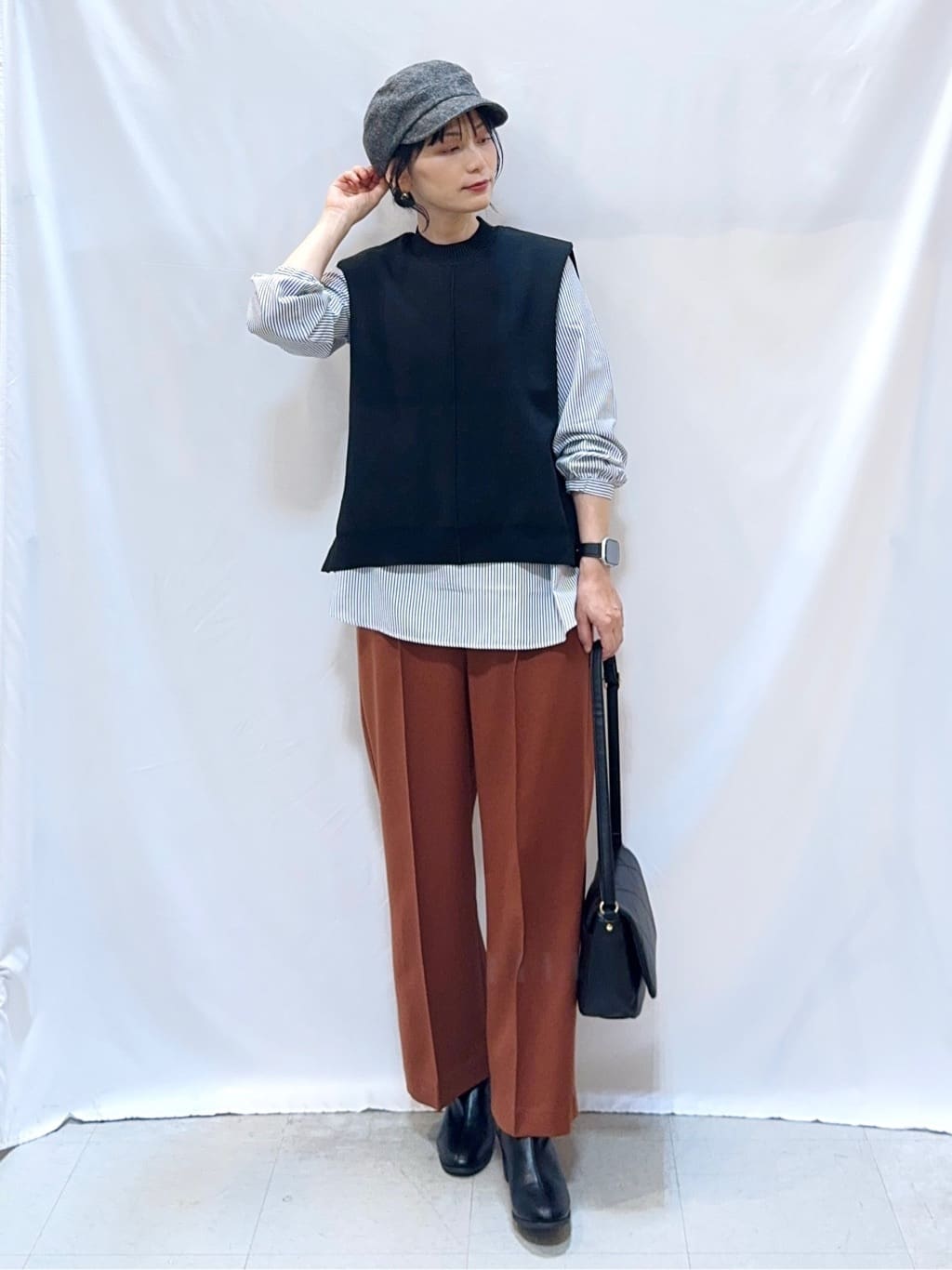 𝐇𝐢𝐫𝐨𝐦𝐢さんの「SHOO･LA･RUE｜【洗濯機可/S-LL/高レビュー】上品シルエットで美しい イージーワイドパンツ」を使ったコーディネート