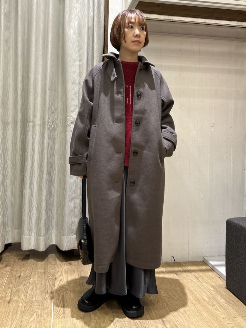 ga_riさんの「THE SHOP TK｜ジャージメルトンスタンドカラーコート」を使ったコーディネート