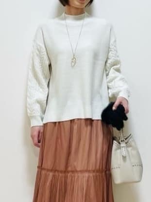 Riiさんの「Reflect｜【腰周りすっきり◎】プリーツギャザースカート」を使ったコーディネート