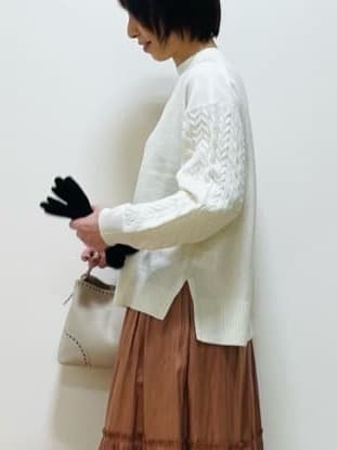Riiさんの「Reflect｜【腰周りすっきり◎】プリーツギャザースカート」を使ったコーディネート