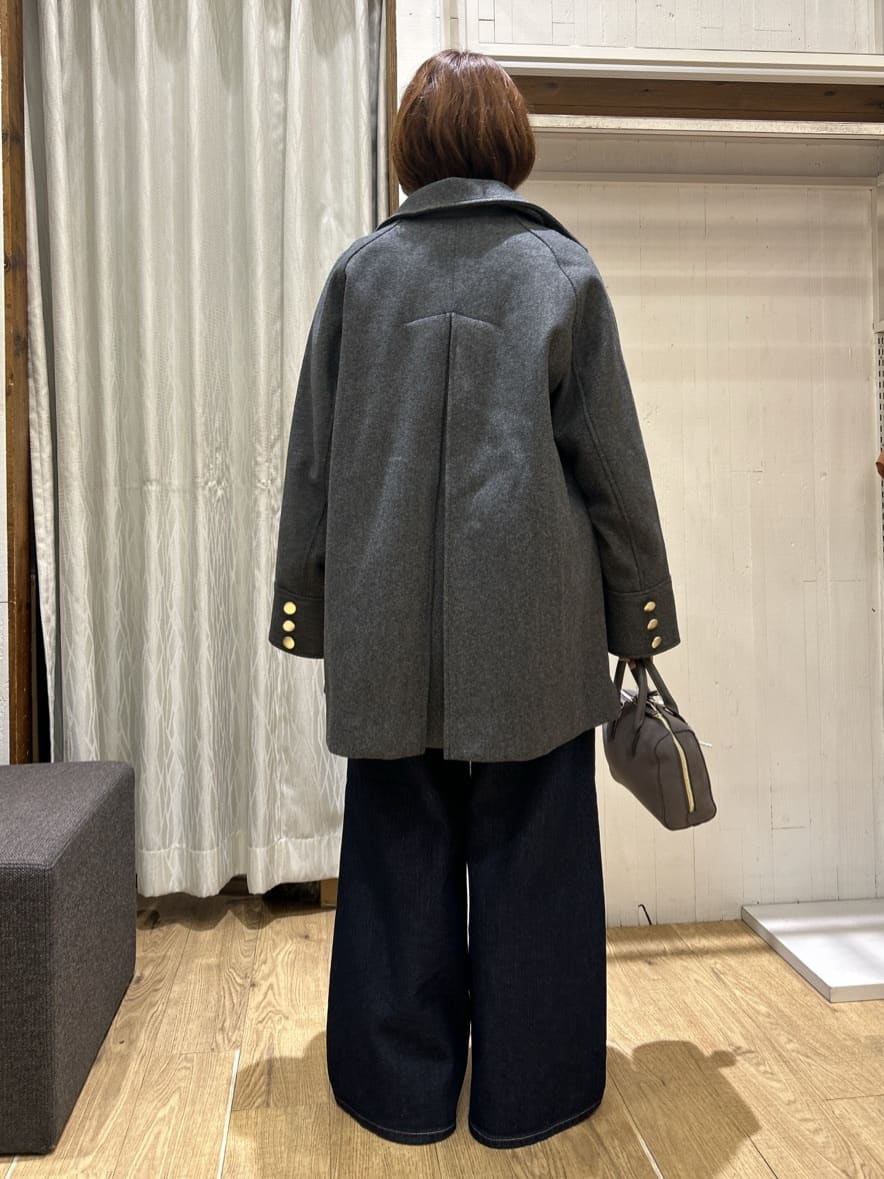 ga_riさんの「THE SHOP TK｜クラシカルな装い ウールライクスタンドカラーコート」を使ったコーディネート