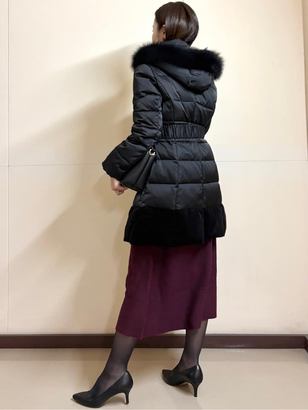 Takahashiさんの「COUP DE CHANCE｜【ミディ丈】ベルト付ダウンコート」を使ったコーディネート