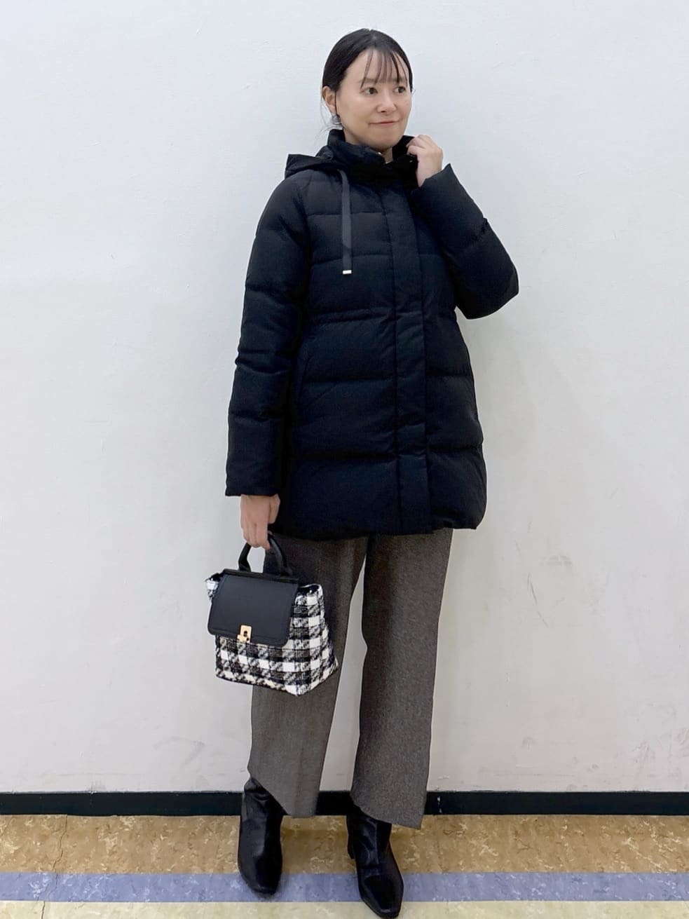 akariさんの「index｜KAWADAダウンドロストミドルコート【撥水／洗濯機OK／2WAY／静電気防止裏地】《XS～3L》」を使ったコーディネート