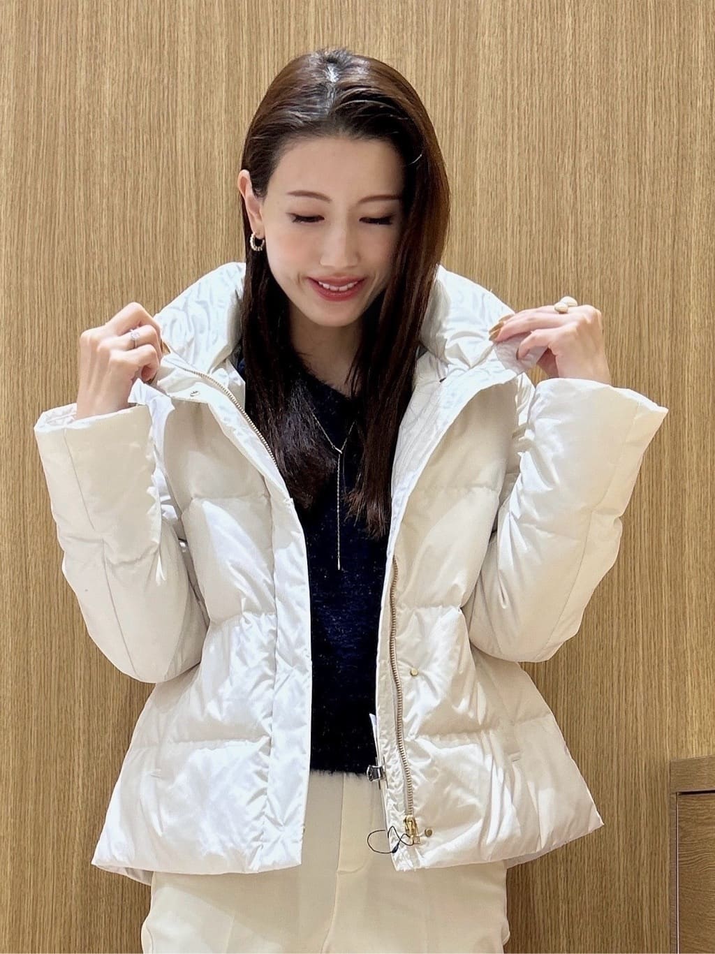 maiさんの「OPAQUE.CLIP｜撥水ショートダウン【防風／抗菌防臭／洗濯機洗い可】《SS～LL》」を使ったコーディネート