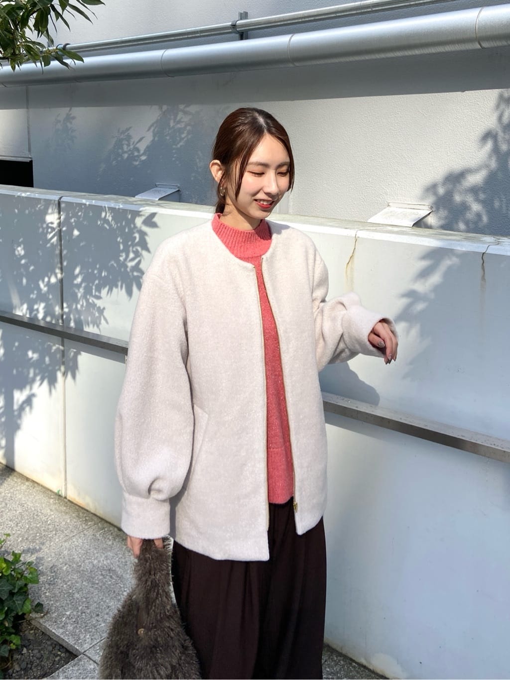 めぐさんの「OPAQUE.CLIP｜メランジ カーヴィーパンツ【洗濯機OK】」を使ったコーディネート