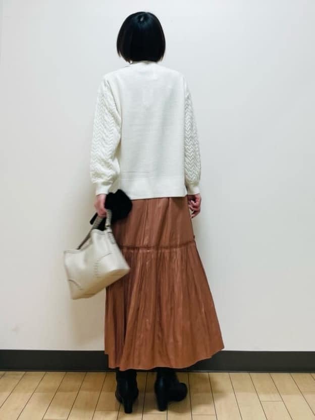 Riiさんの「Reflect｜【腰周りすっきり◎】プリーツギャザースカート」を使ったコーディネート