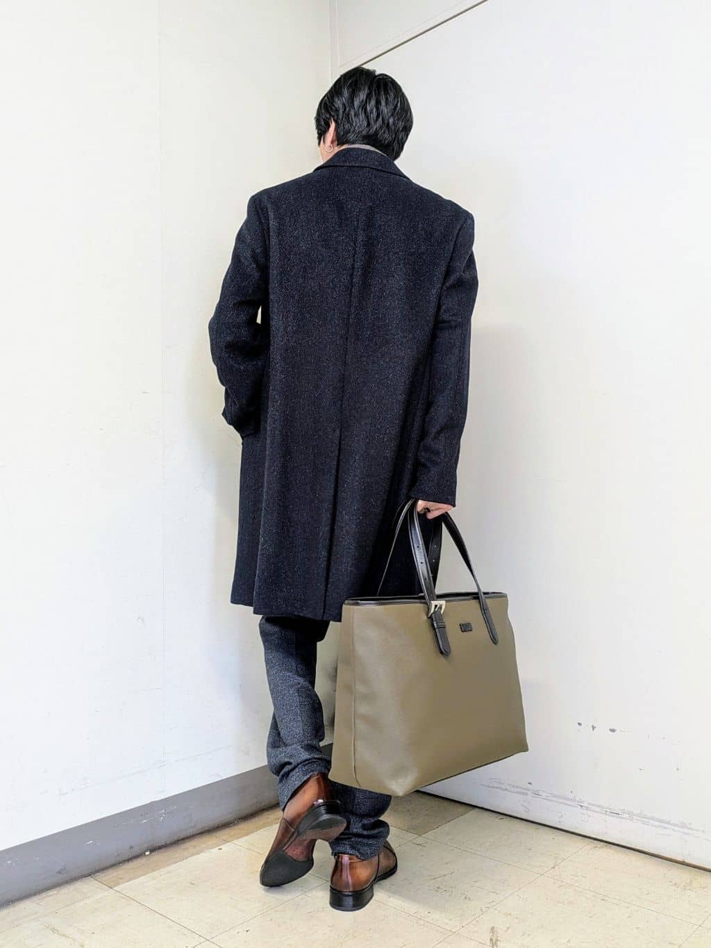 ryoさんの「TAKEO KIKUCHI｜カシミヤブレンド ビーバー調ステンカラーコート」を使ったコーディネート