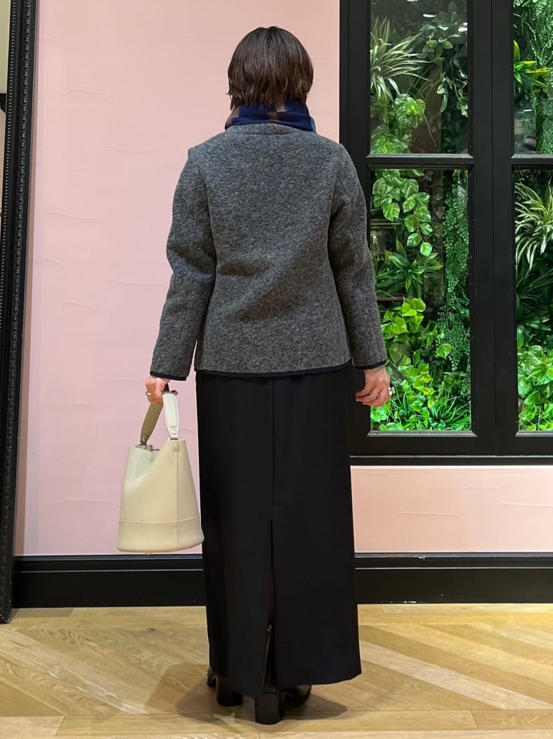ogataさんの「DRESSTERIOR｜ウールブレンドチェックストール」を使ったコーディネート