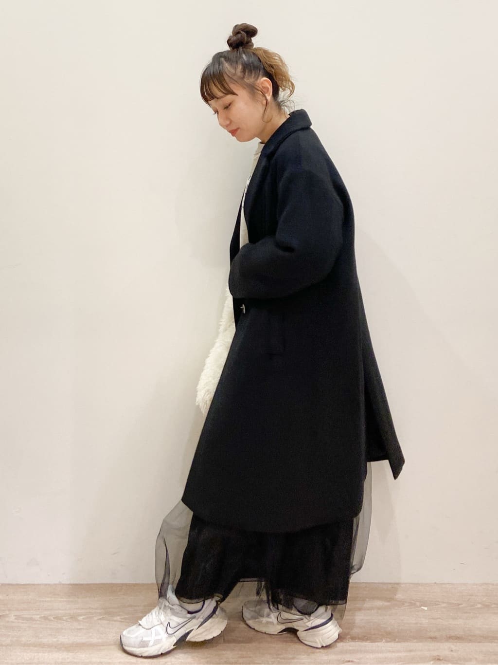 risayanさんの「OPAQUE.CLIP｜カシミヤブレンドウールチェスターコート」を使ったコーディネート