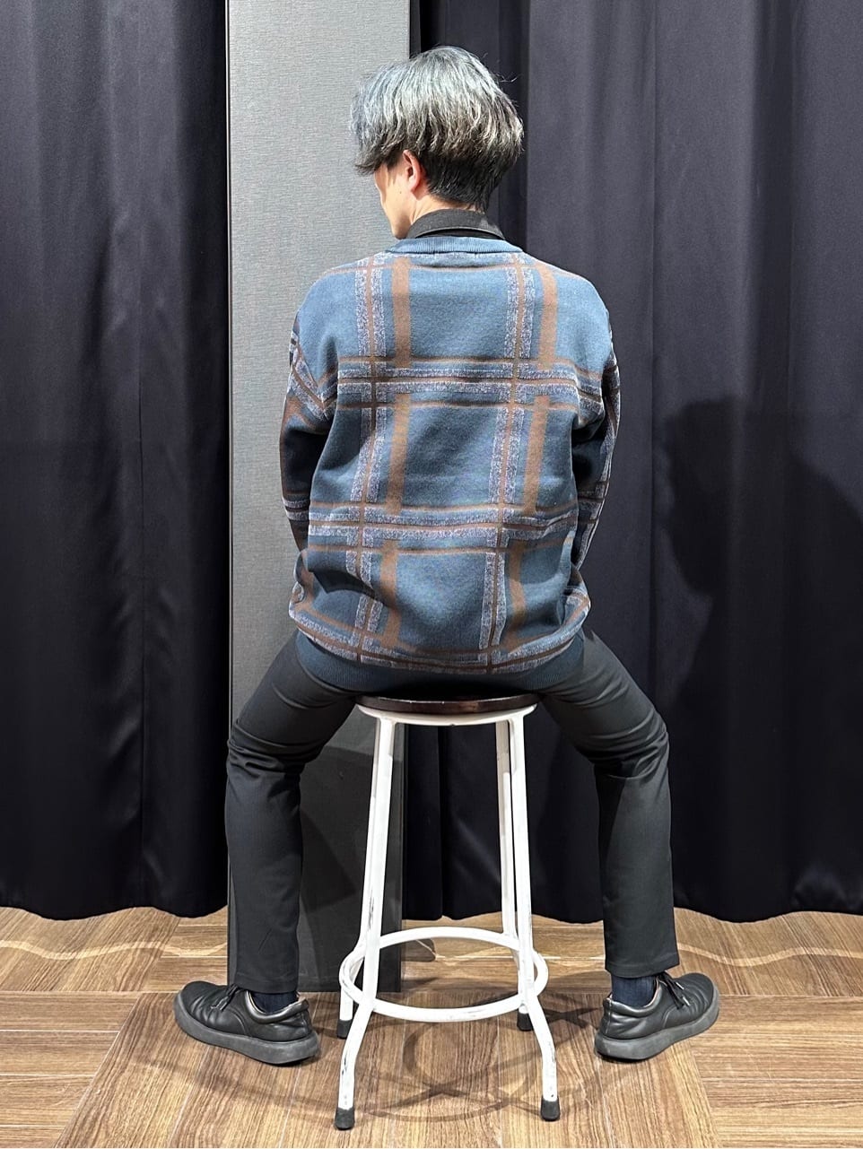 tomoyaさんの「THE SHOP TK｜チェックジャカードニット【洗濯機OK】」を使ったコーディネート
