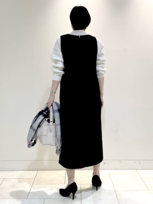 フミさんの「Reflect｜【一枚で着映え◎／ゆったりシルエット】ラメ&times;スパンコールウール混ニット」を使ったコーディネート