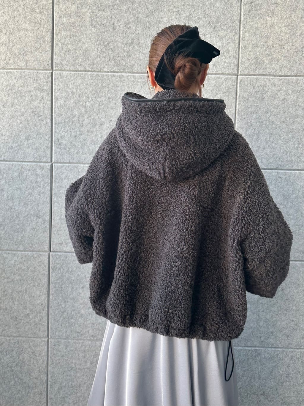 harunaさんの「CODE A｜boa hoodie blouson」を使ったコーディネート